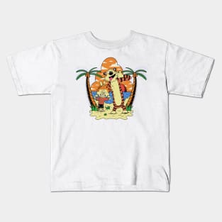 Calvin and Hobbes in the Beach Kids T-Shirt